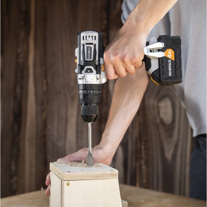 Batavia Klopboormachine op Accu 18 Volt | Incl. 2 accu's, lader & opbergkoffer