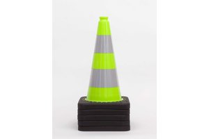 TSS™ series Verkeerskegel fluor groen 50 cm met 2 reflectiebanden klasse 2