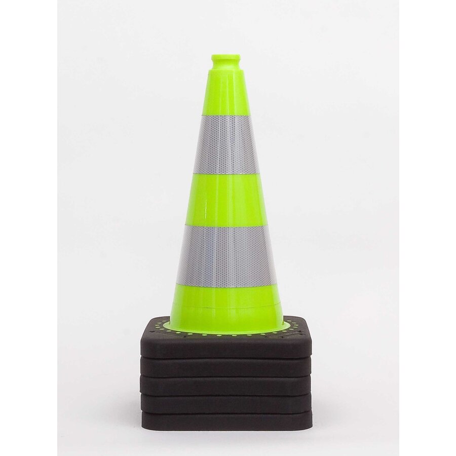 TSS™ series Traffic Cone fluor green 50 cm with 2 reflective bands RA2