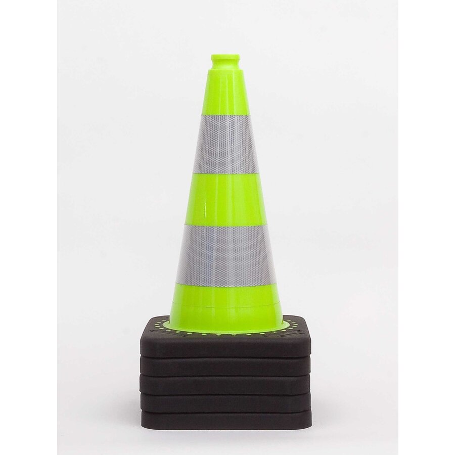 Traffic Cone fluor green 50 cm with 2 reflective bands RA2 TSS™ series Traffic Cone fluor green 50 cm with 2 reflective bands RA2