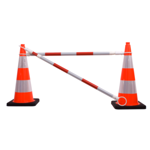 Telescoop afzetbuis voor verkeerskegels - Oranje/Wit Telescoop afzetbuis voor verkeerskegels - Oranje/Wit