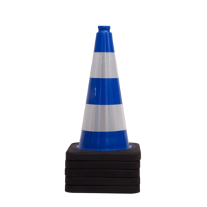 Verkeerskegel blauw 50 cm met 2 reflectiebanden klasse 2 TSS™ series Verkeerskegel blauw 50 cm met 2 reflectiebanden klasse 2