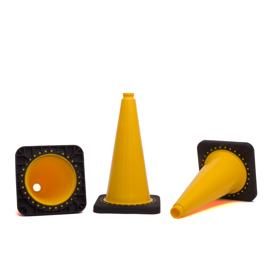 TSS™ series Traffic Cone yellow 50 cm with weighted base