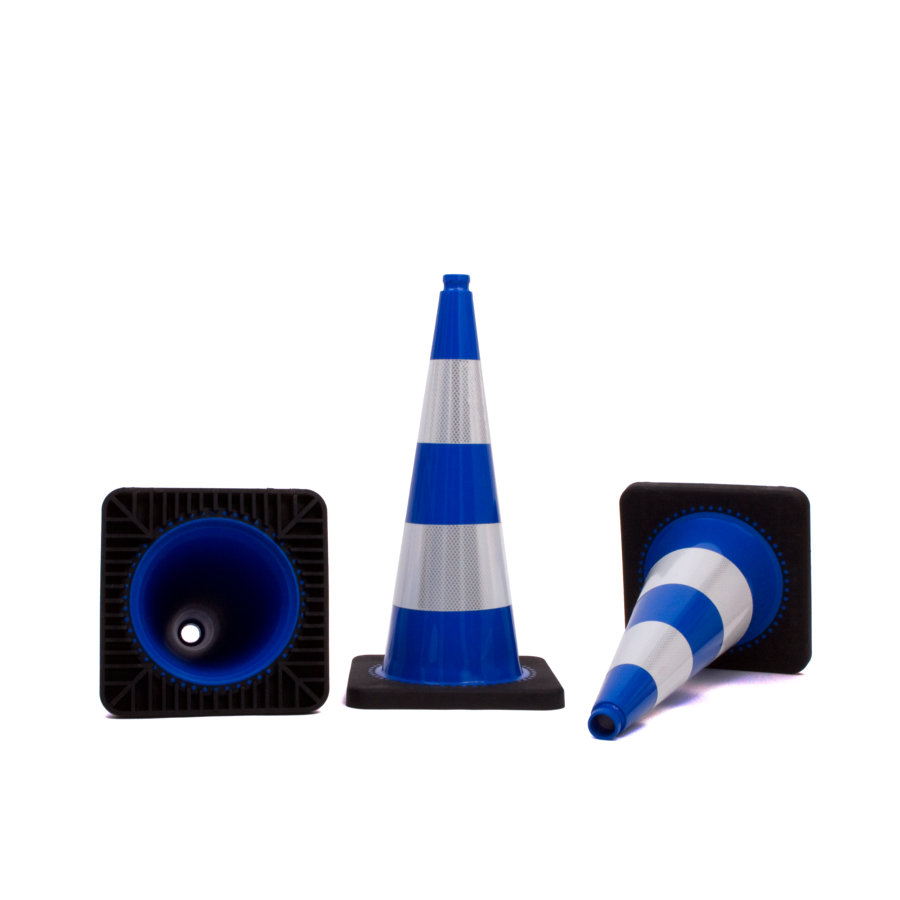 Traffic Cone 75 cm blue with 2 reflective tapes class 2 TSS™ series Traffic Cone 75 cm blue with 2 reflective tapes class 2