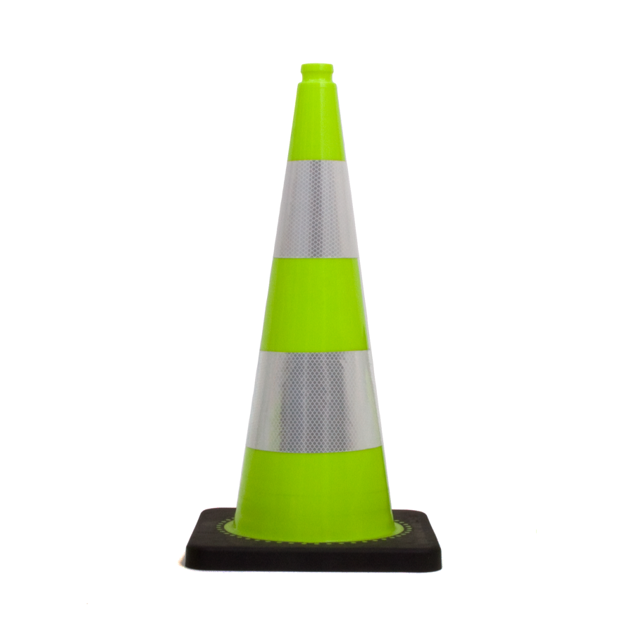 Verkeerskegel fluor groen 75 cm met 2 reflectiebanden klasse 2 TSS™ series Verkeerskegel fluor groen 75 cm met 2 reflectiebanden klasse 2