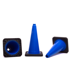 TSS™ series Verkeerskegel blauw 50 cm met recycling voet