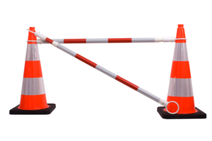Telescopic pole barrier for traffic cone - Red/White Telescopic pole barrier for traffic cone - Red/White