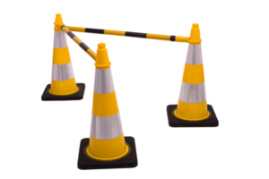 Telescoop afzetbuis voor verkeerskegels - Geel/Zwart Telescoop afzetbuis voor verkeerskegels - Geel/Zwart
