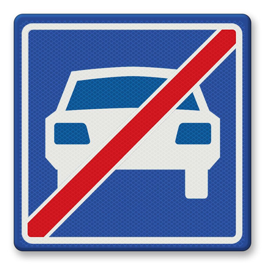 Verkeersbord RVV G04 - Einde autoweg