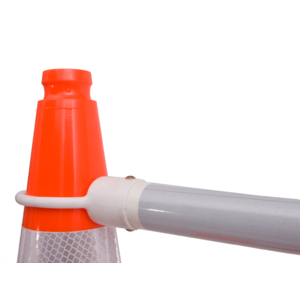 Telescopic barrier for traffic cone - Orange/white