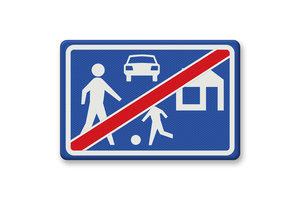 Verkeersbord RVV G06 - Einde woonerf Verkeersbord RVV G06 - Einde woonerf