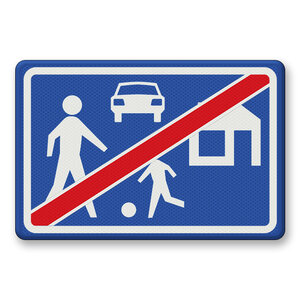 Verkeersbord RVV G06 - Einde woonerf Verkeersbord RVV G06 - Einde woonerf