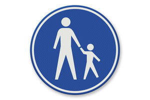 Verkeersbord RVV G07 - Voetpad Verkeersbord RVV G07 - Voetpad
