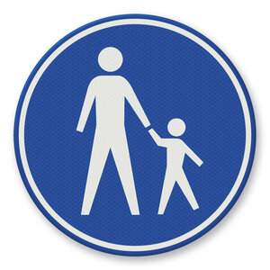 Verkeersbord RVV G07 - Voetpad Verkeersbord RVV G07 - Voetpad