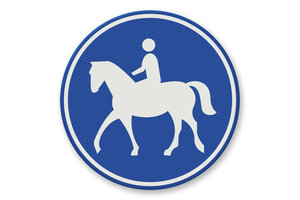 Verkeersbord RVV G09 - Ruiterpad Verkeersbord RVV G09 - Ruiterpad