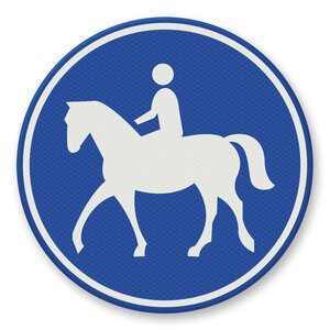 Verkeersbord RVV G09 - Ruiterpad Verkeersbord RVV G09 - Ruiterpad