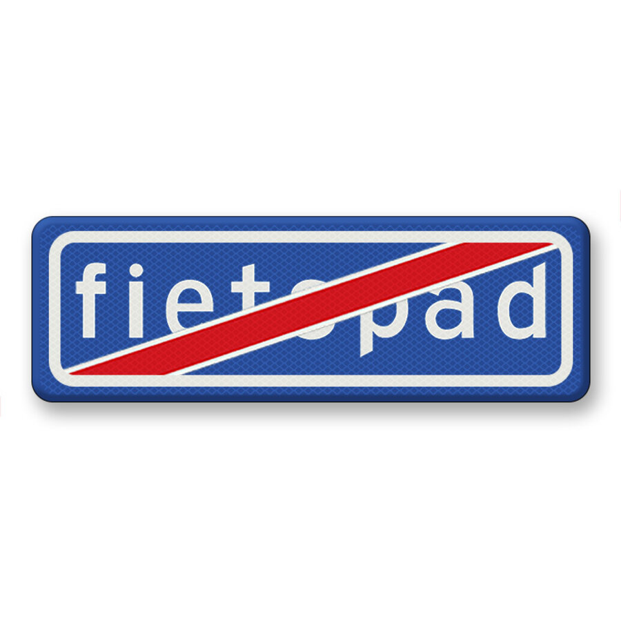 Verkeersbord RVV G14 - Einde fietspad Verkeersbord RVV G14 - Einde fietspad