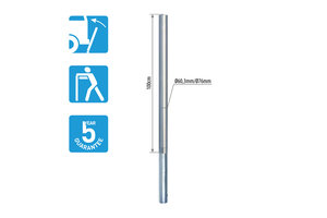 Parkeerbord paal Aurelia 90 INOX Isemar Parkeerbord paal Aurelia 90 INOX Isemar