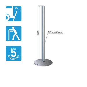 Parkeerbord paal Aurelia 90 INOX Isemar Parkeerbord paal Aurelia 90 INOX Isemar