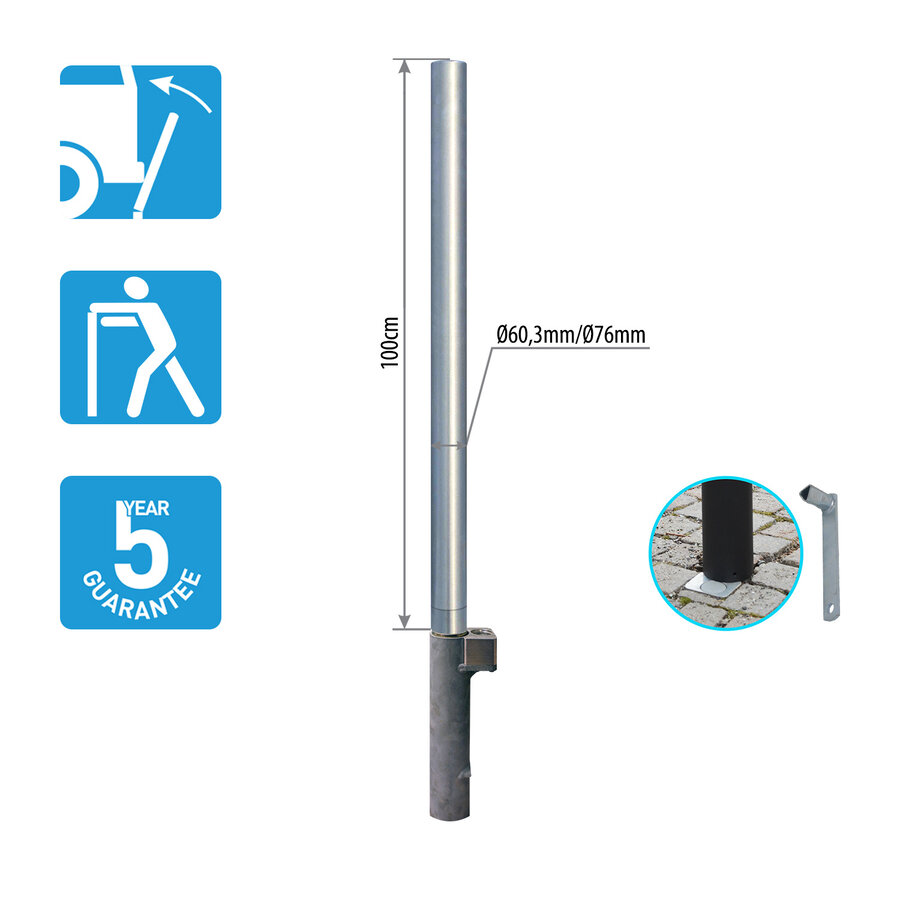 Parkeerbord paal Aurelia 90 INOX Isemar Parkeerbord paal Aurelia 90 INOX Isemar