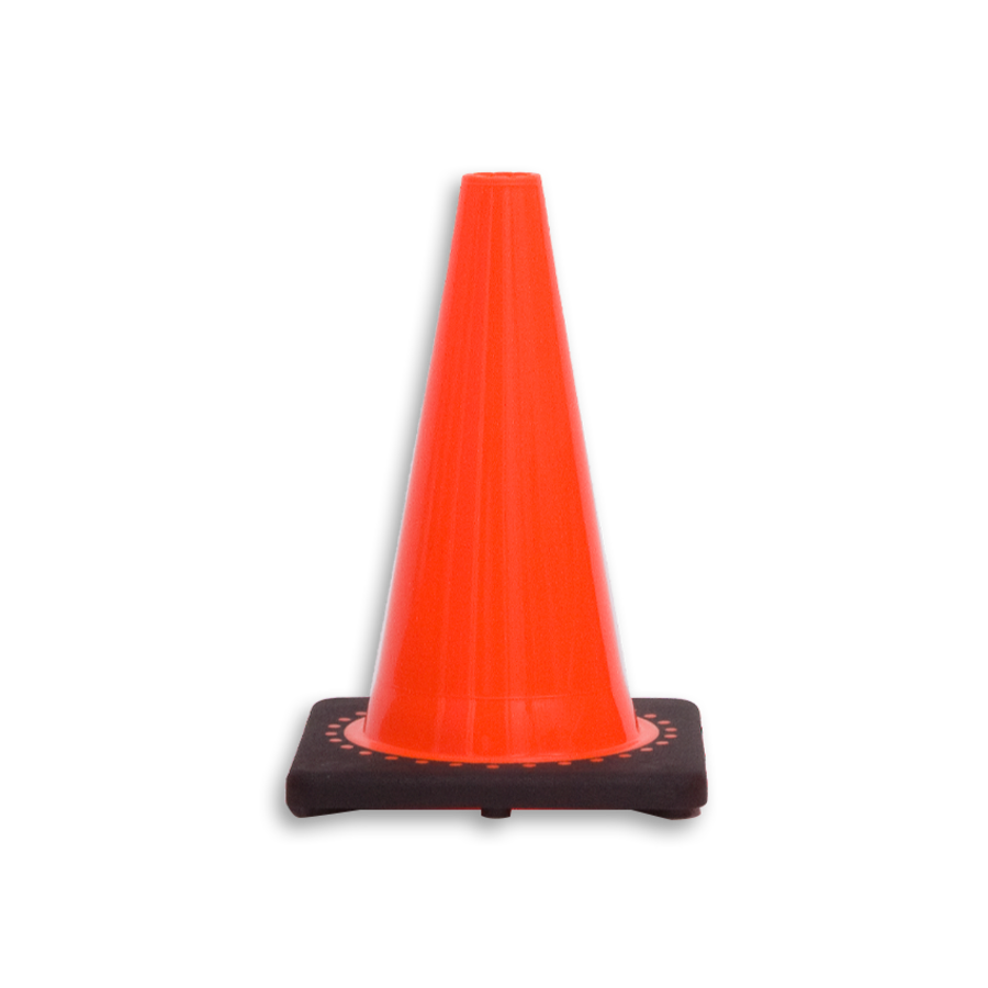 TSS™ series Traffic Cone 30 cm fluor orange with weighted base