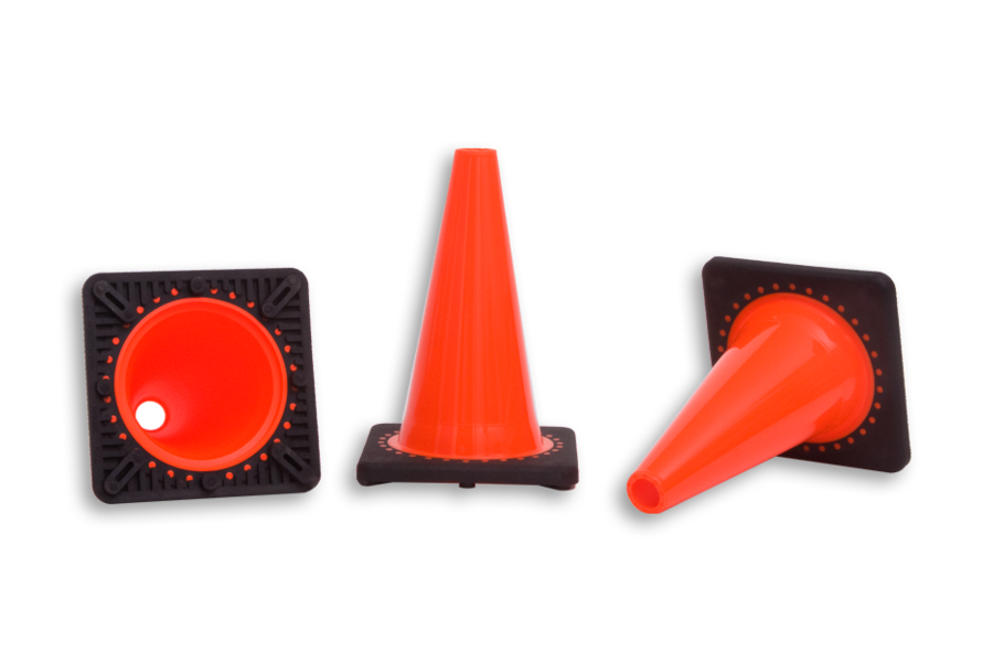 TSS™ series Traffic Cone 30 cm fluor orange with weighted base