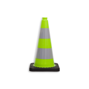 Traffic Cone fluor green 50 cm with 2 reflective bands RA2
