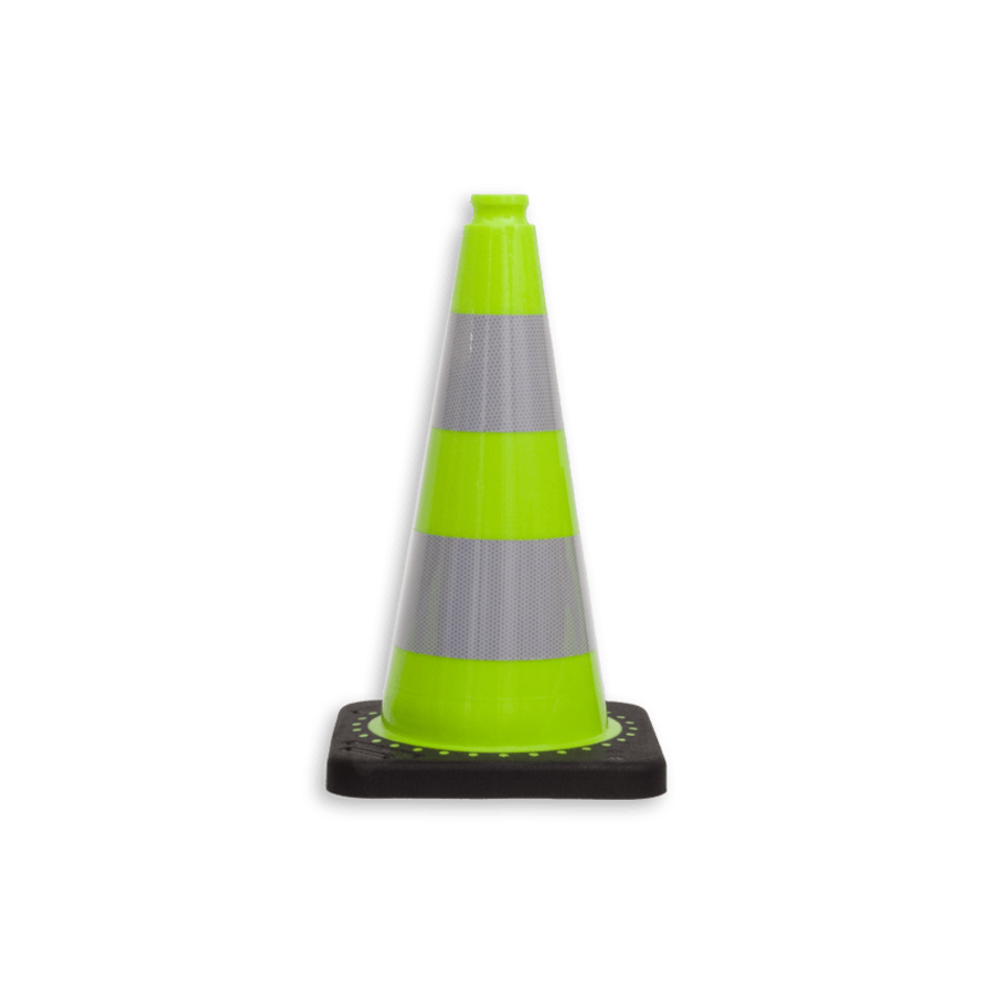 TSS™ series Traffic Cone fluor green 50 cm with 2 reflective bands RA2