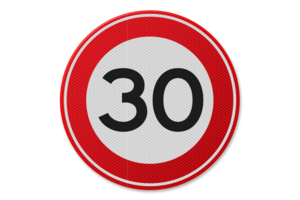 Traffic sign RVV A01-30 - Maximum speed 30 km/h