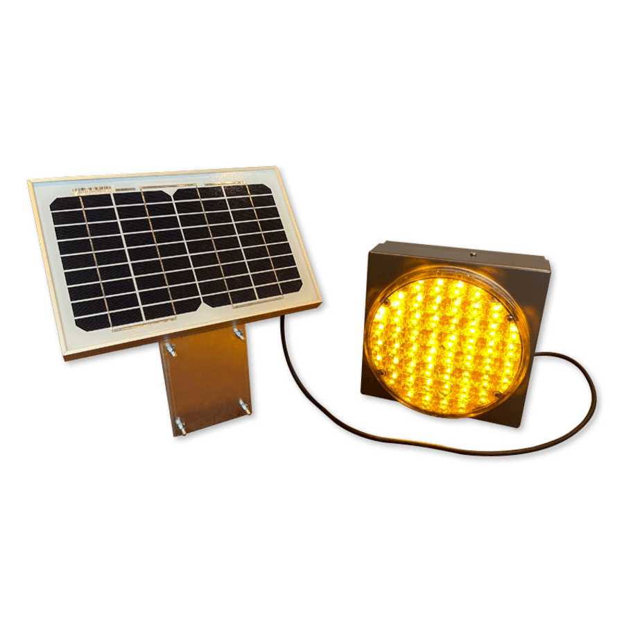 Voorwaarschuwingssein Solar LED 1x 200 mm Voorwaarschuwingssein Solar LED 1x 200 mm