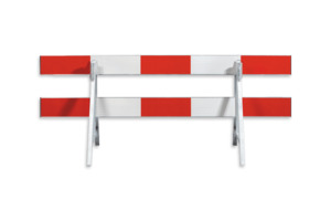 Afzethek 250cm aluminium dubbelzijdig rood/wit Afzethek 250cm aluminium dubbelzijdig rood/wit