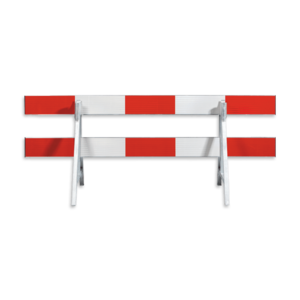 Afzethek 250cm aluminium dubbelzijdig rood/wit Afzethek 250cm aluminium dubbelzijdig rood/wit