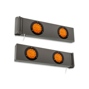 Voorwaarschuwingssein Solar LED 2x 100 mm. Voorwaarschuwingssein Solar LED 2x 100 mm.