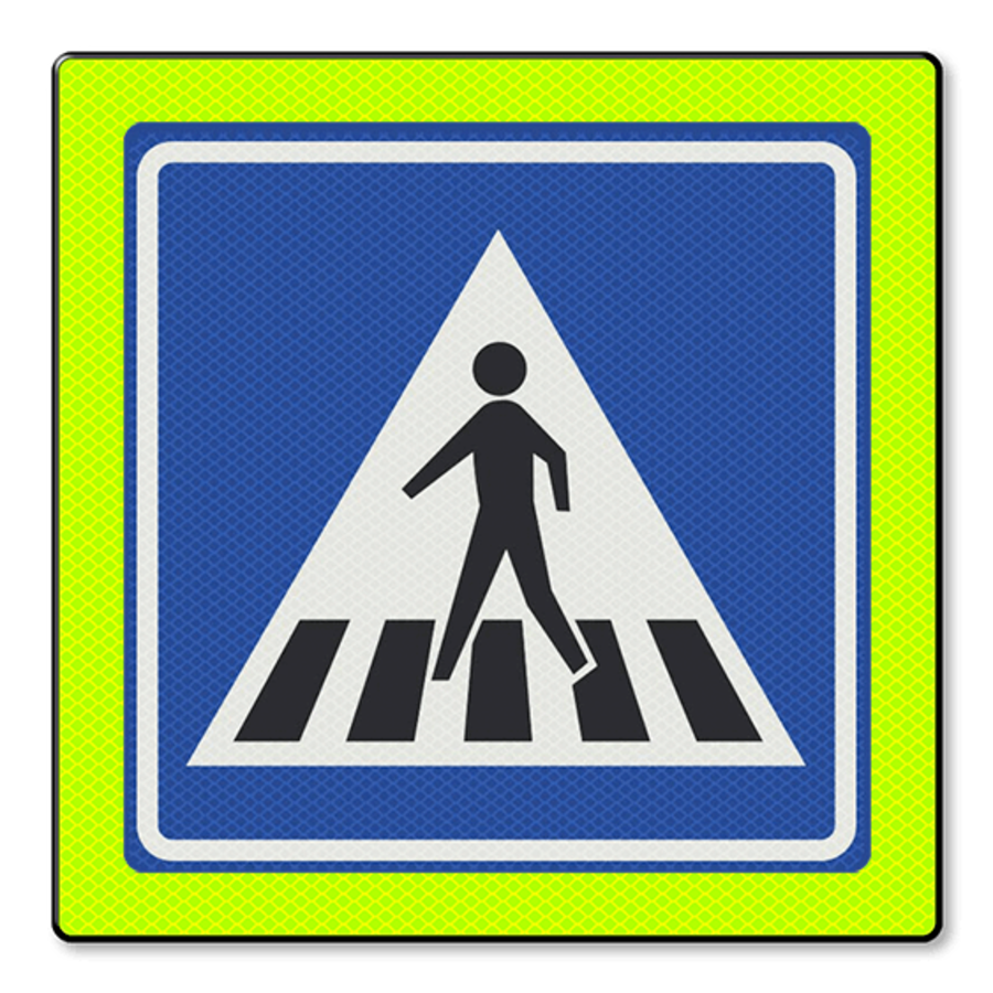 Traffic sign RVV L02 Fluor