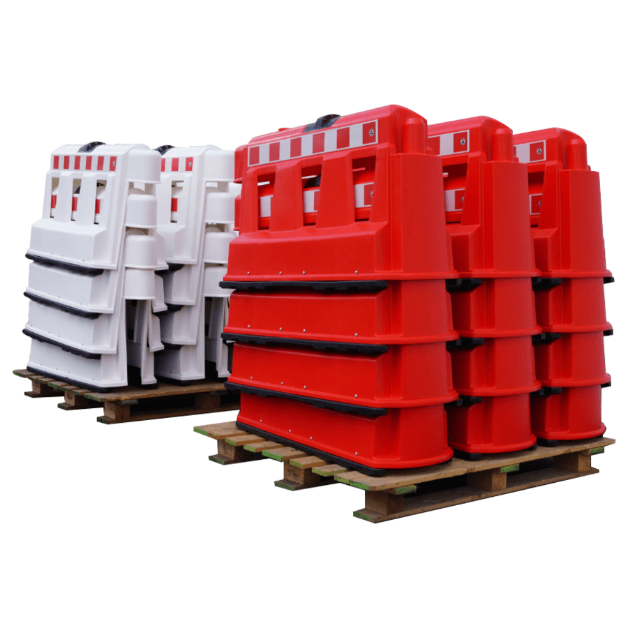 Traffic separator - red of white - 24 pieces Traffic separator - red of white - 24 pieces