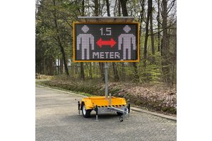 Solar Tekstkar met 5 kleuren LED display