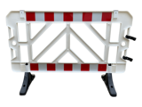 Plastic Safety Barrier 150cm - White - Stackable