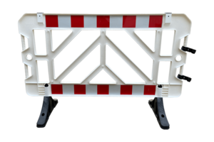 Plastic Safety Barrier 150cm - White - Stackable