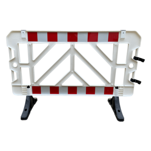 Plastic Safety Barrier 150cm - White - Stackable