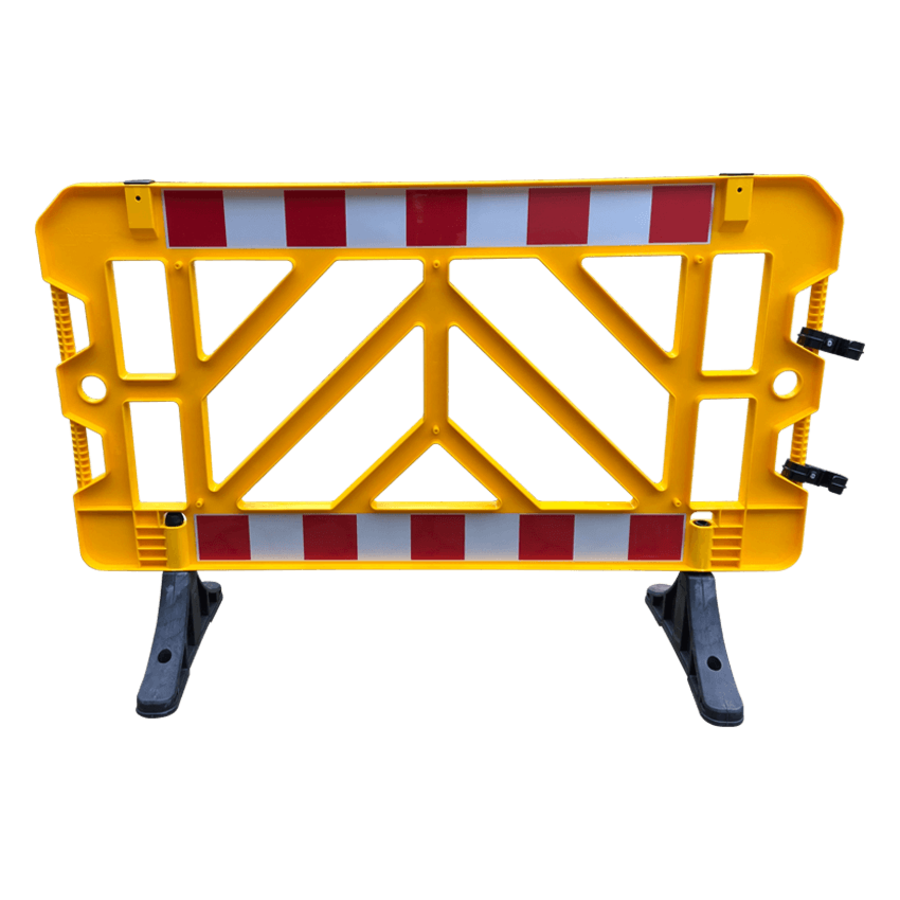 Plastic Safety Barrier 150cm - Yellow - Stackable