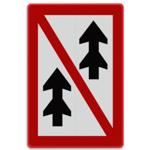 Shipping Sign A.3 - Passing by is prohibited for coupled convoys between themselves