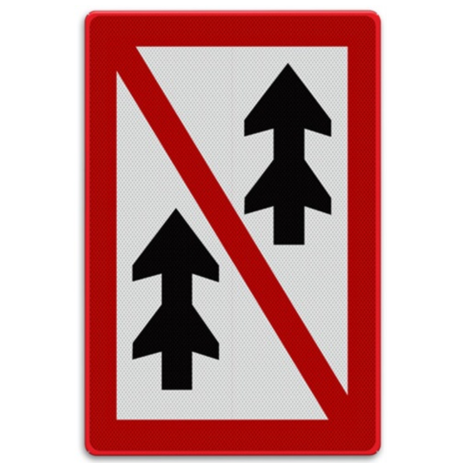 Shipping Sign A.3 - Passing by is prohibited for coupled convoys between themselves Shipping Sign A.3 - Passing by is prohibited for coupled convoys between themselves