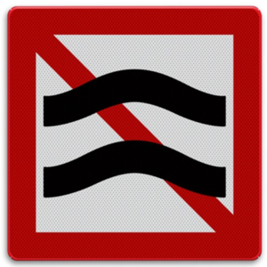 Shipping Sign A.9 - Forbidden to cause annoying water movements