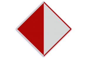Shipping Sign A.10 - Forbidden to sail outside the indicated boundary Shipping Sign A.10 - Forbidden to sail outside the indicated boundary