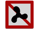 Shipping sign A.12 - Prohibited for motor vessels