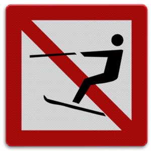 Shipping sign A.14 - Forbidden to water ski