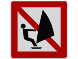 Shipping sign A.17 - Prohibited for sailboards - windsurfing