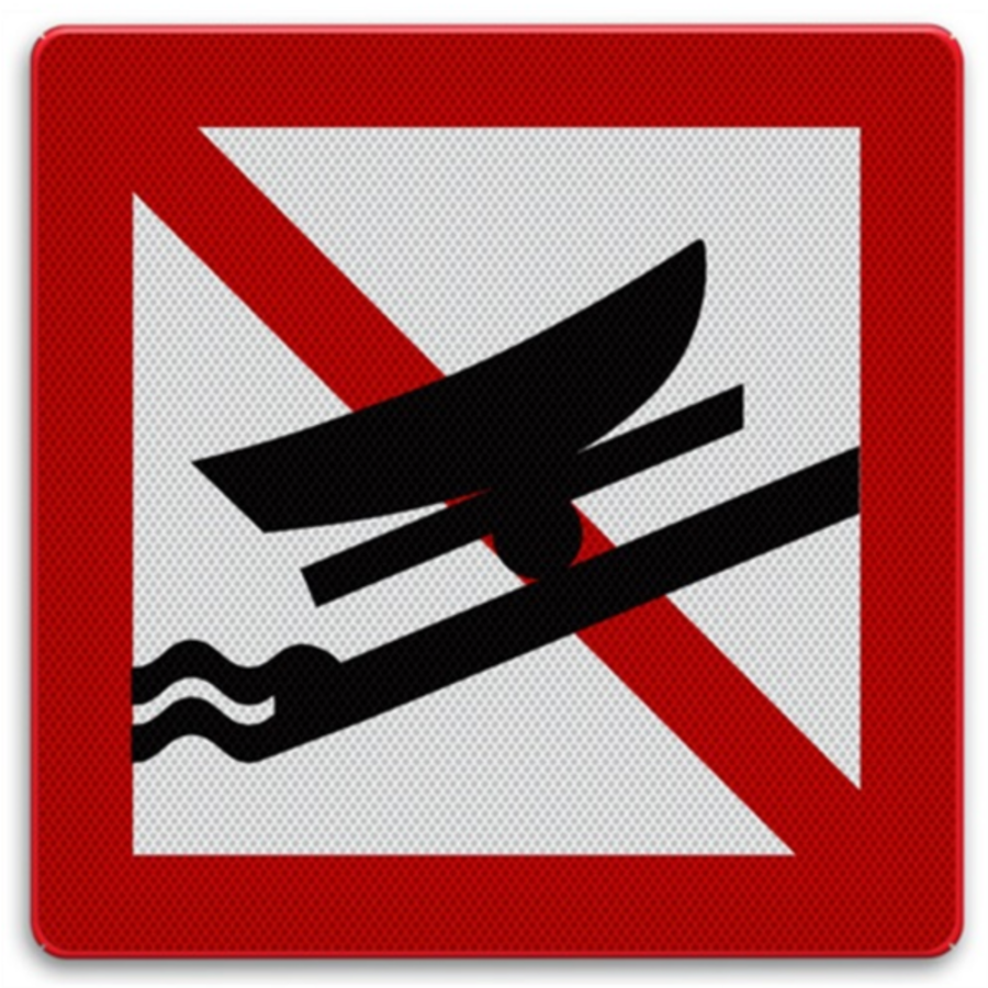 Shipping sign A.19 - Forbidden to launch or take out boats