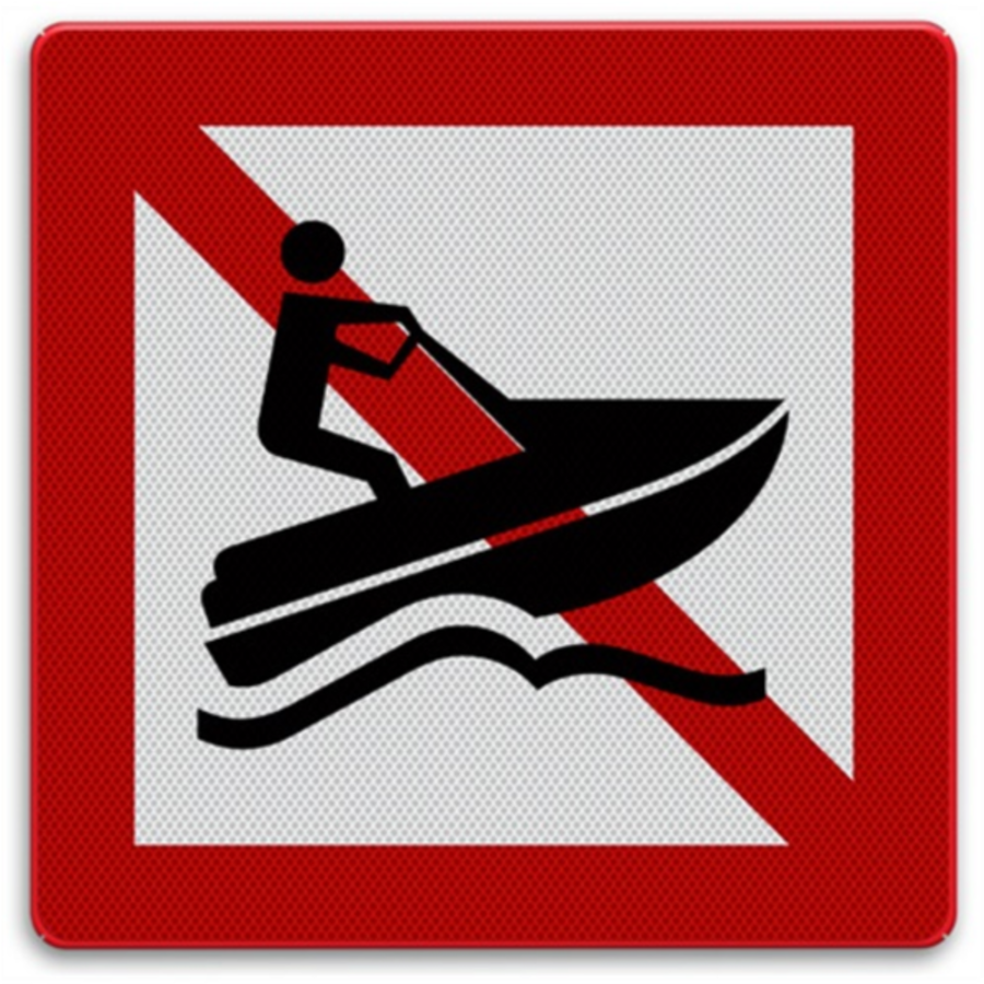 Shipping sign A.20 - Prohibited for waterscooters
