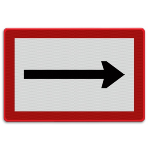 Shipping sign B.1a - Obligation to sail in the direction indicated by the arrow